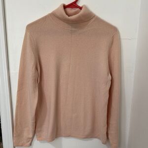 Charter Club Women's Turtleneck Sweater Peach - 100 Cashmere